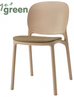 Стул пластиковый с обивкой Scab Design Hug, тортора