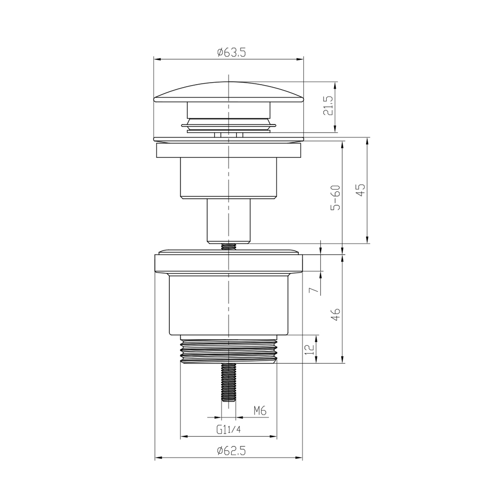 Донный клапан клик-клак LM8500G