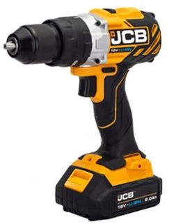 Дрель-шуруповерт аккумуляторная (JCB-BLCD-B-E) 18V, max 65Nm в комплекте с зарядным устройством (JCB-18VFC-E) 2.4A и батареей аккуму(JCB-20LI-E) 2.0AH JCB JCB-18BLCD-2XB-E