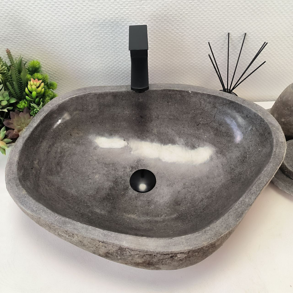Раковина из речного камня RS63502 (60*45*15) 0124