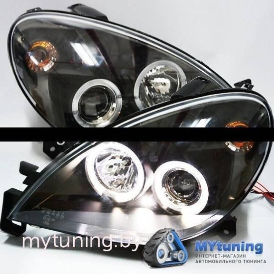 Передние фары ANGEL EYES BLACK для Citroen Xsara