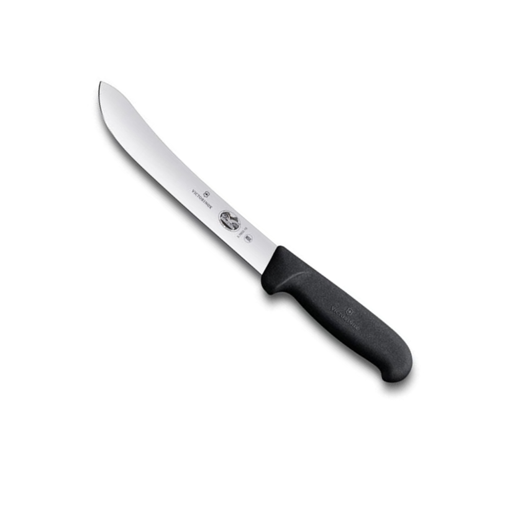 Нож Victorinox разделочный, лезвие 18 см прямое, черный