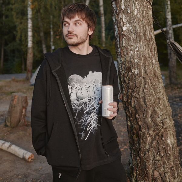 Худи на молнии оверсайз #7 черный - фото 8