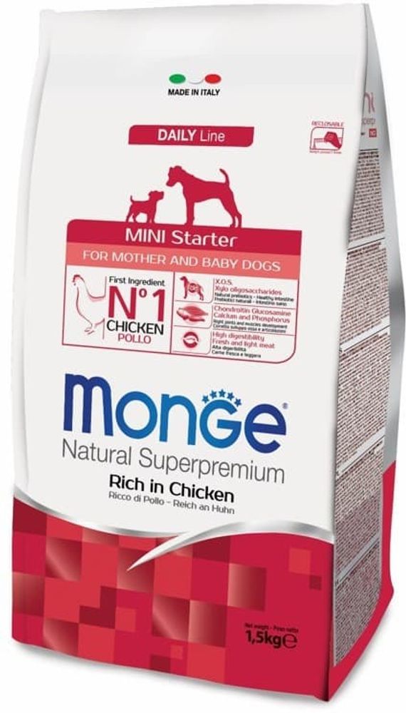 Monge Dog 1,5кг Mini Starter корм для щенков мелких пород