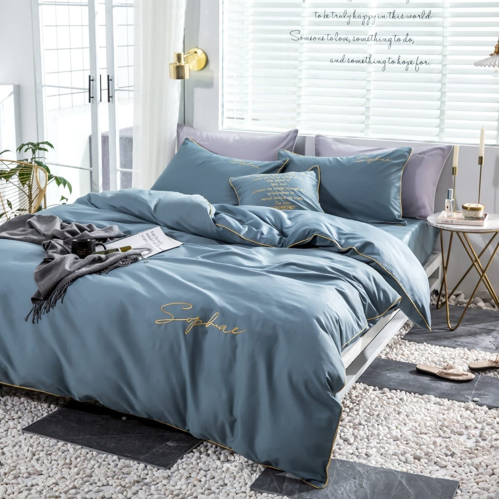 Постельное белье из сатина Морская волна 2-спальное