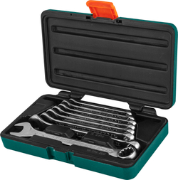 W84108S Набор ключей гаечных комбинированных с профилем SUPER TECH в кейсе, 8-19 мм, 8 предметов