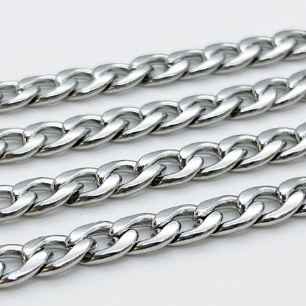 Цепочка, сталь, размер звена 10*7 мм, цена за 50 см