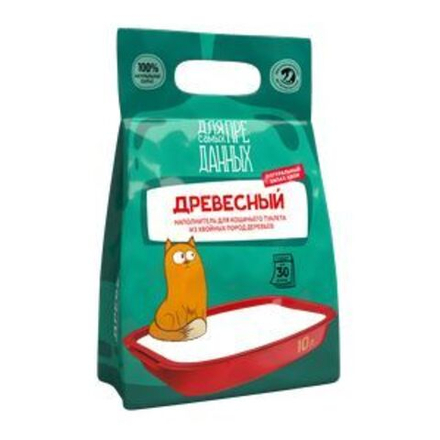 Наполнитель Для самых преданных древесный из хвойных пород для кошачьих туалетов 4,5 л