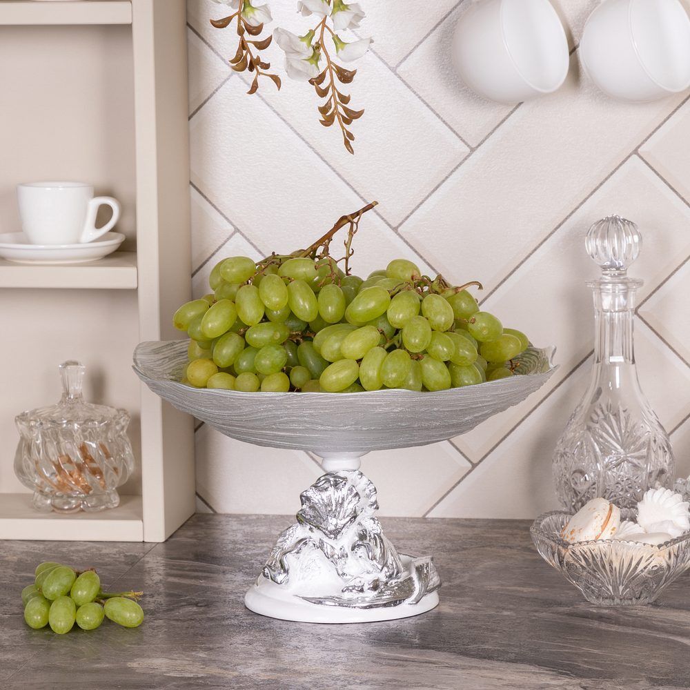 Фруктовница-конфетница Ирис Визир Античное Серебро