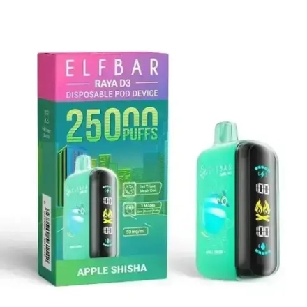 ELF BAR RAYA D3 25000 - Apple Shisha (5% nic)