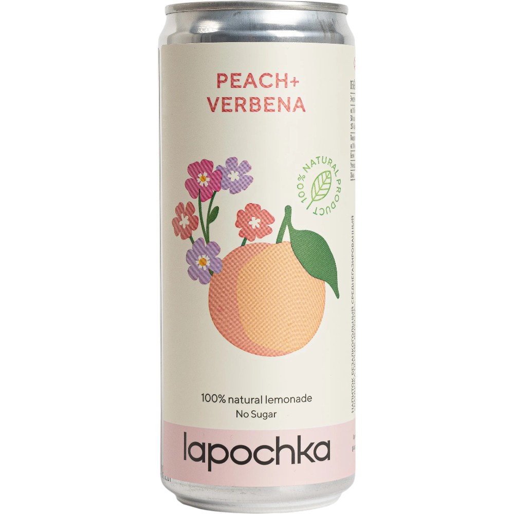 Напиток Lapochka Персик - Вербена in can 0,33 л.
