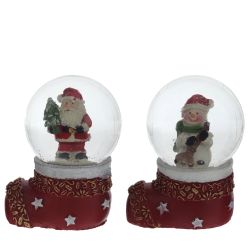 GAEM Фигурка декоративная "Дед Мороз/Снеговик" в стекл шаре, L5 W4,5 H7 см, 2в.