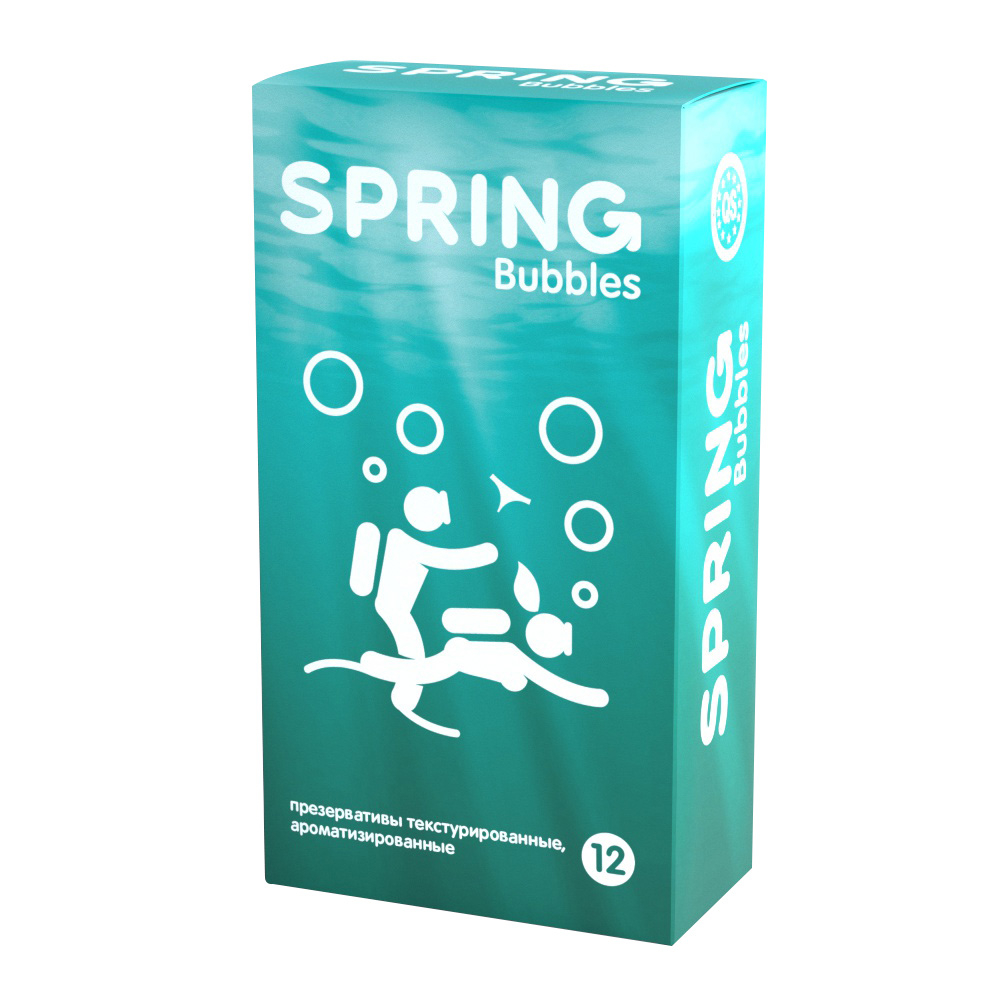 SPRING Bubbles - Презервативы с пупырышками, 12шт.