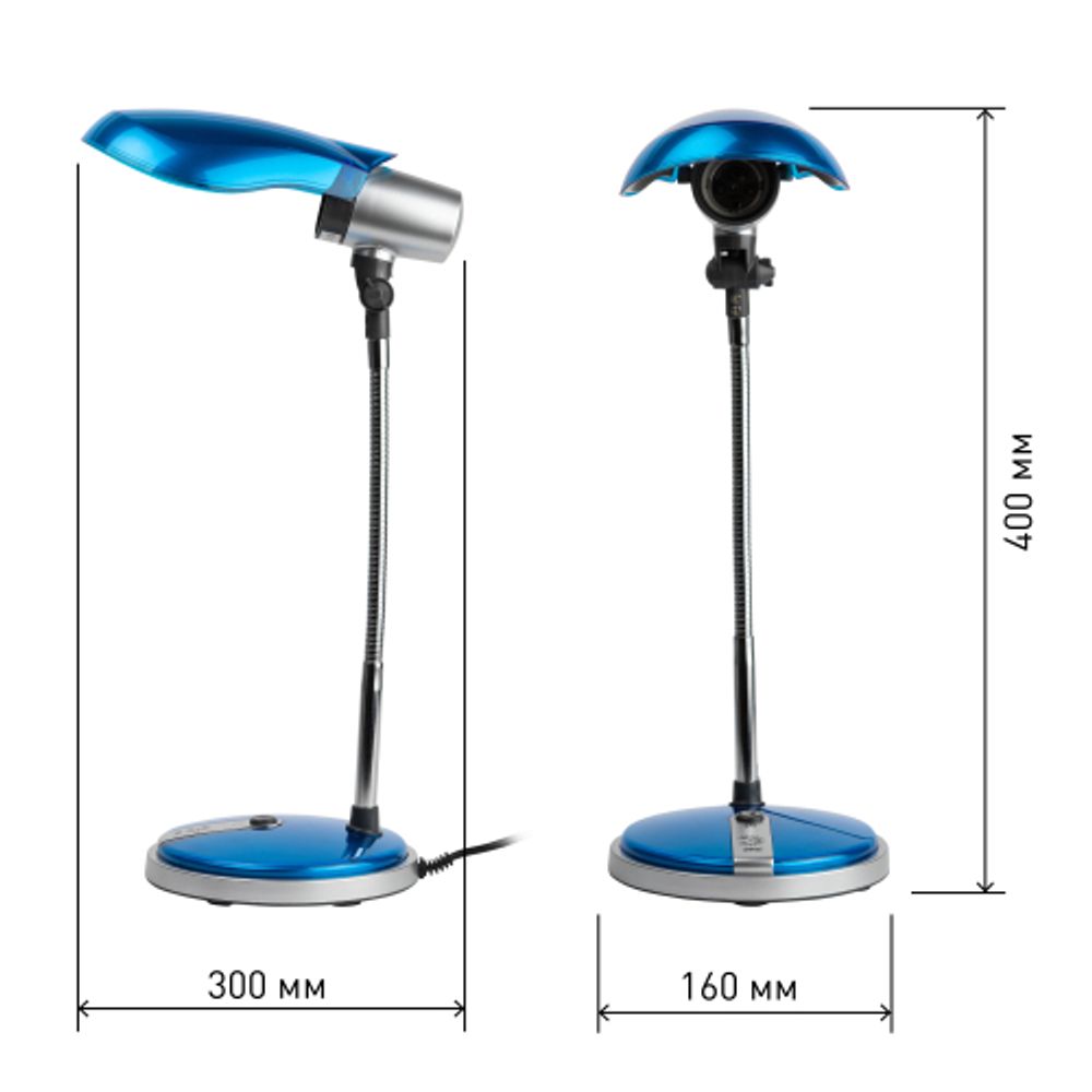 Настольный светильник ЭРА NE-301-E27-15W-BU синий