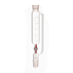 Воронка капельная цилиндрическая, 125 мл, с компенсатором, шлиф 29/32-29/32, с PTFE краном