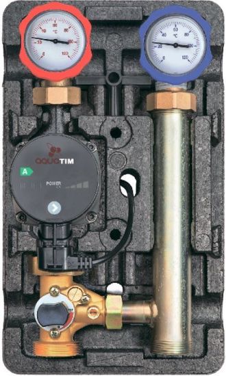 Насосная группа быстрого монтажа с трёхходовым смесителем слева Zeissler (Tim) NG-MK-0101L