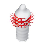 Презерватив Luxe (Чертов хвост, 1 шт) (Цвет: прозрачный с красным)