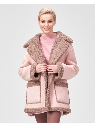 Двусторонняя дубленка из искусственного меха тедди чебурашка, SilverFox (арт. S1183-200)