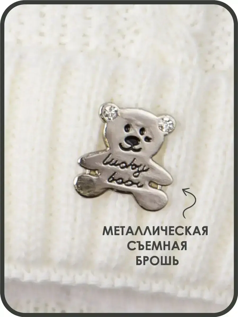 Шапка для новорожденных вязаная на осень