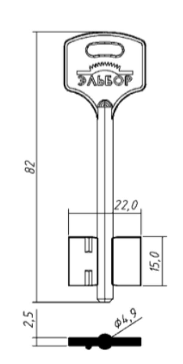 Заготовка дверняк ЭЛЬБОР 14 (ELB14D)