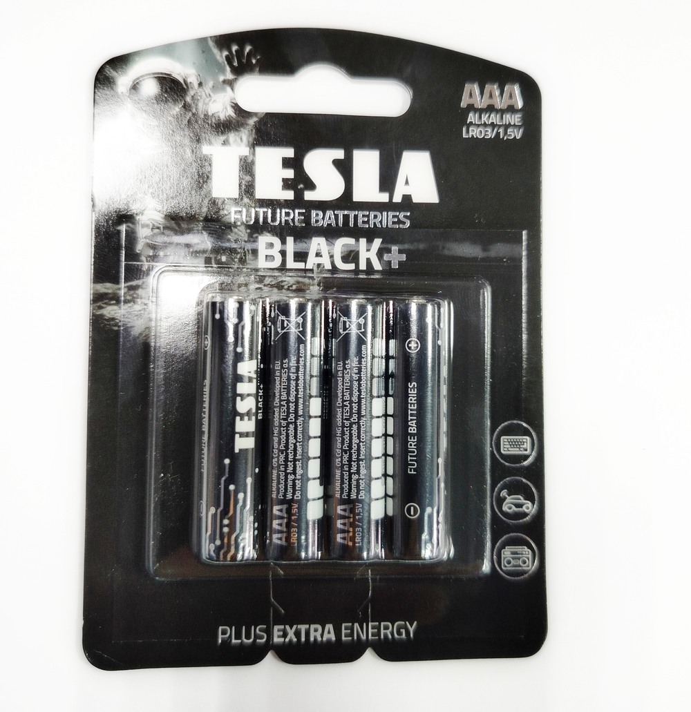 Батарейка TESLA BATTERIES BLACK+ (AAA/LR03/4шт.уп.)