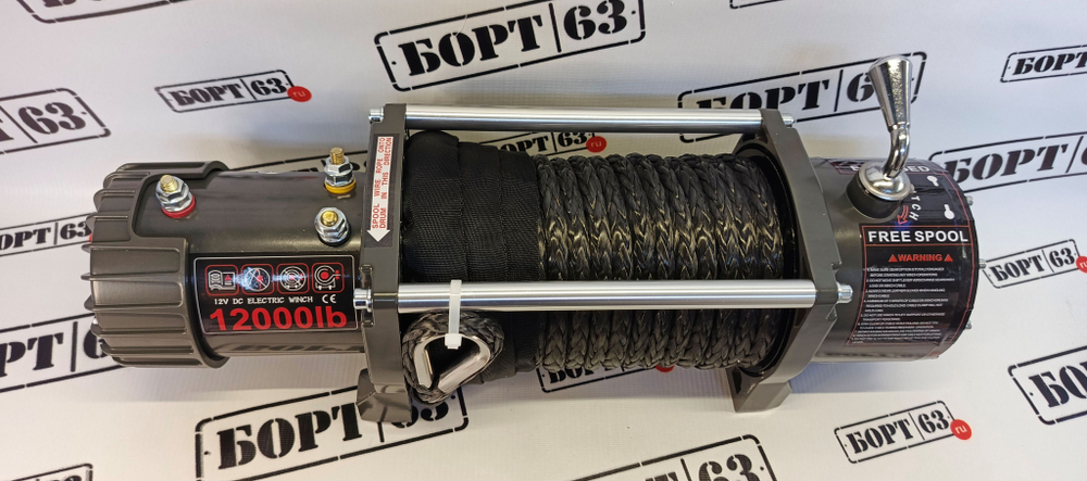 Лебедка электрическая 12000 lbs 12v кевларовый трос