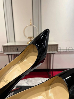 Черные туфли лодочки Christian Louboutin Kate с красной подошвой