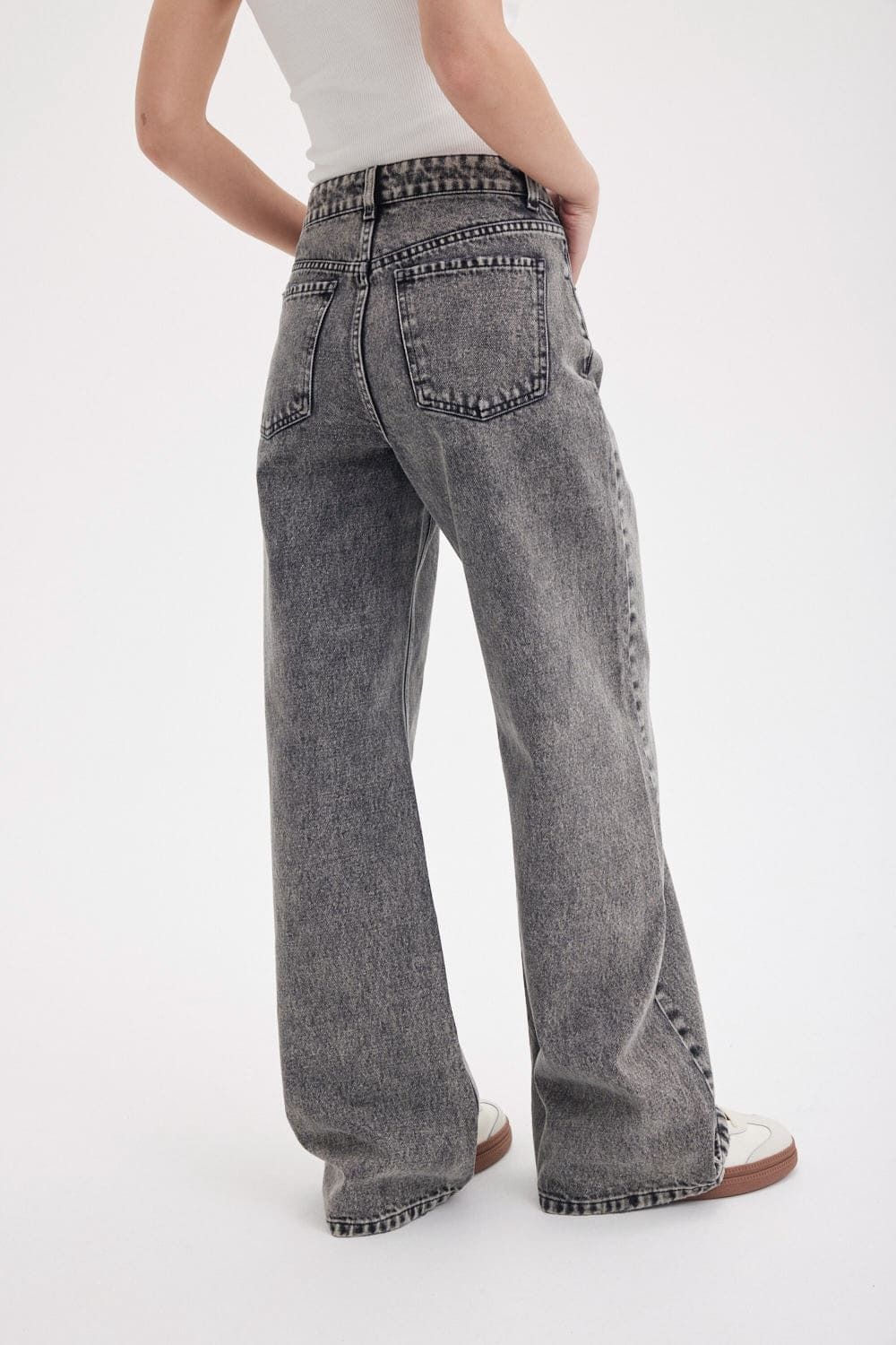 Джинсы Wide fit "Темно-серые" женские