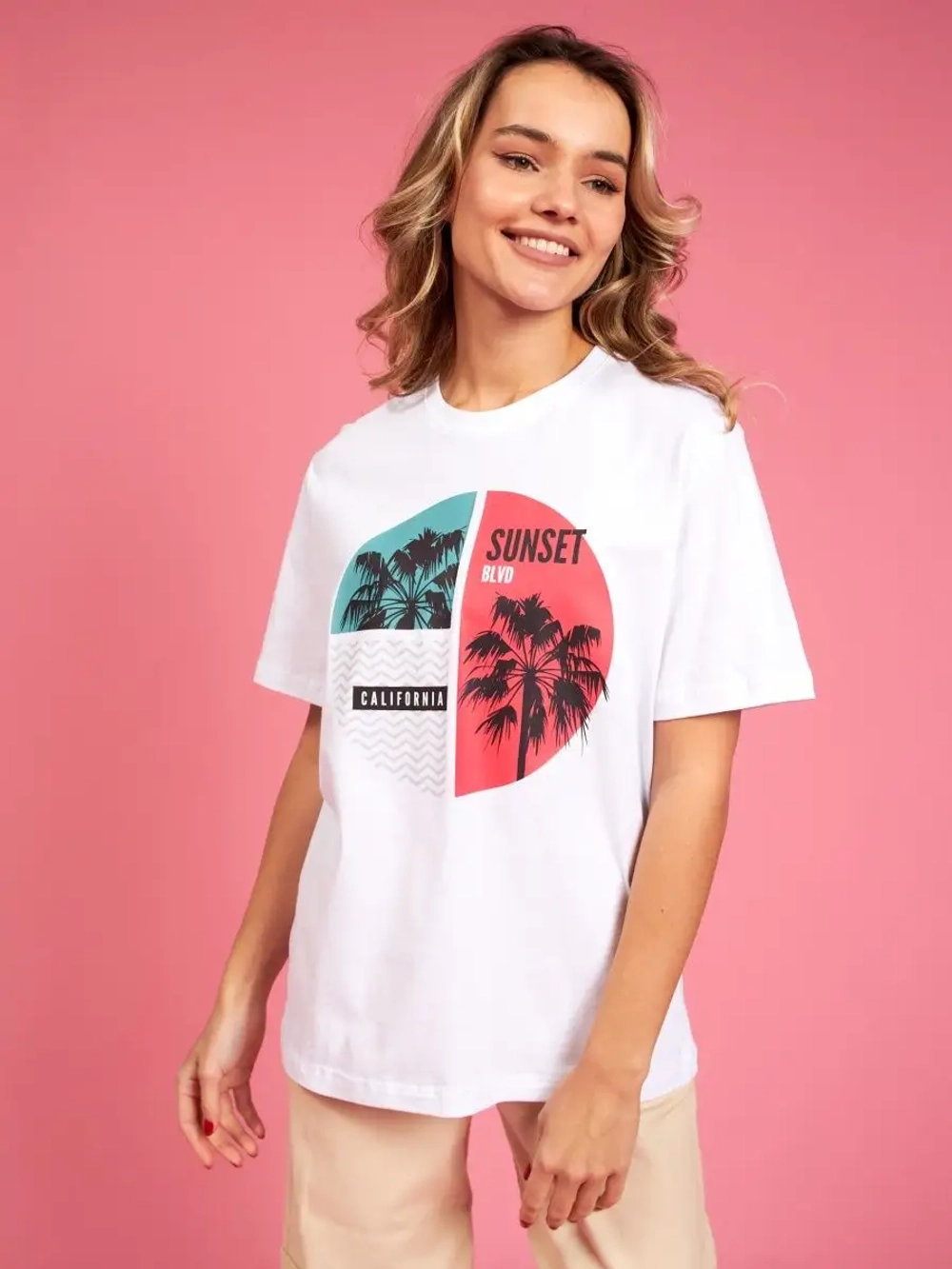 Футболка с принтом california надпись калифорния