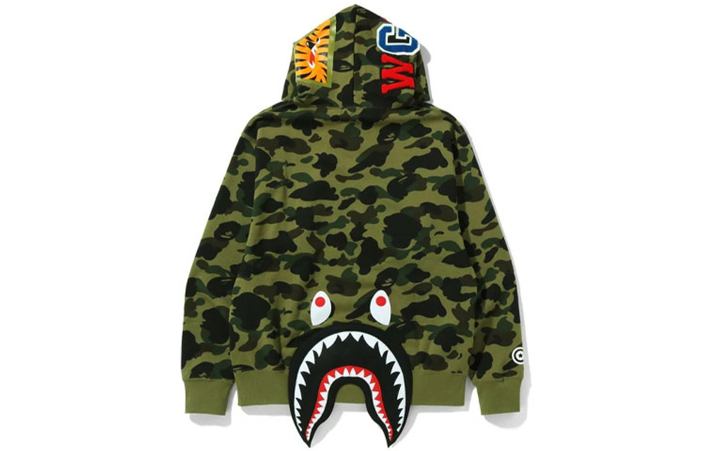 A Bathing Ape 1st Camo Shark Relaxed Fit Fullover Худи зеленый