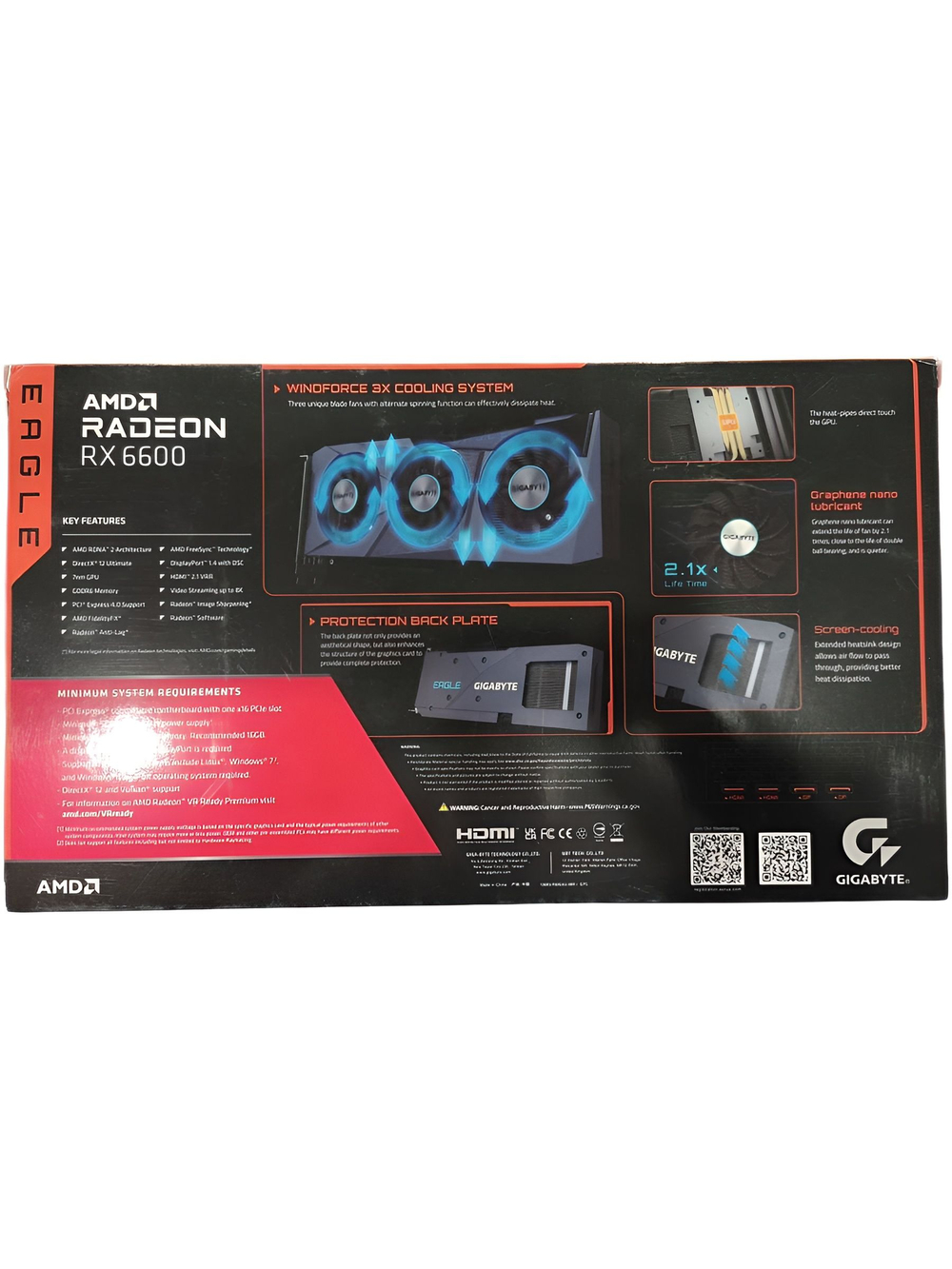 Видеокарта GIGABYTE AMD Radeon RX 6600 EAGLE 8Gb