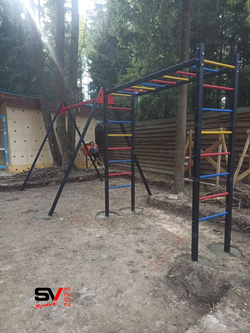Монтаж уличных качелей Sv Sport