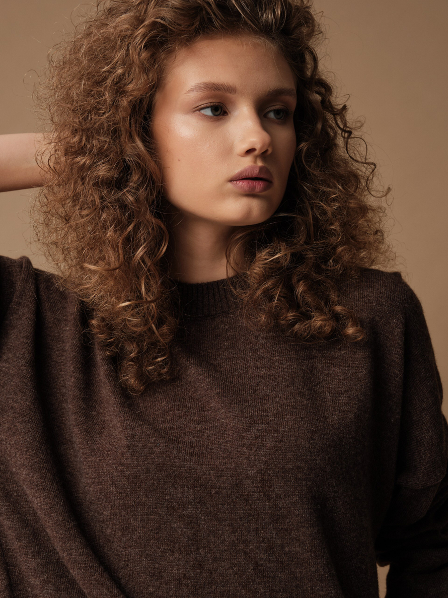 J0258-8100 Джемпер женский, шоколадный dbr