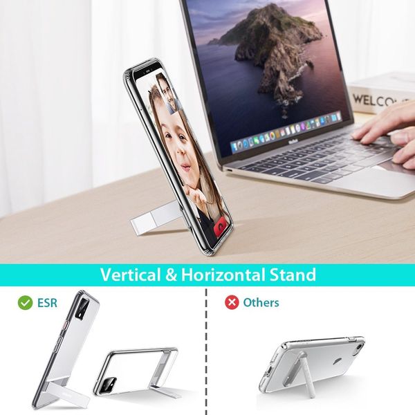 Противоударный чехол с подставкой ESR Metal Kickstand Case для Google Pixel 4 (Clear)