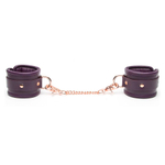 Фиолетовые наручники Cherished Collection Leather Wrist Cuffs (Цвет: фиолетовый)