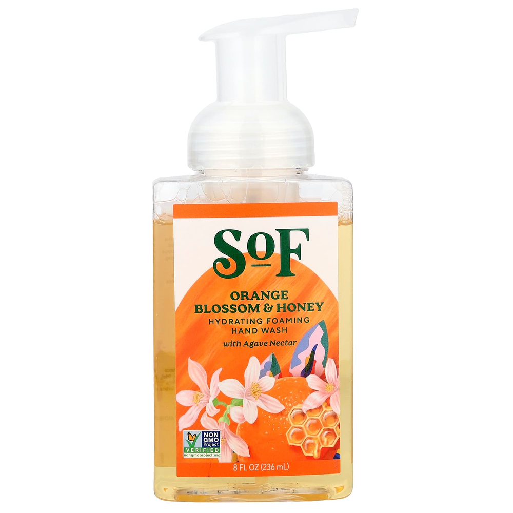 SoF, Пенка для мытья рук, цветок апельсин и мед, 8 ж. унц. (236 мл)