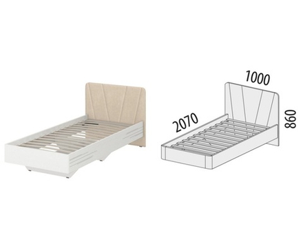 Аляска-503 (DaVita) 503.10 Кровать односпальная