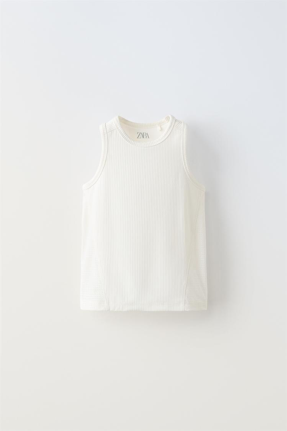 ZARA СПОРТИВНАЯ ФУТБОЛКА, БЕЛЫЙ