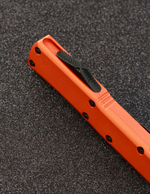 Автоматический складной нож SteelBro UTX-85 Hellhound Black VG-10 719-1OR (оранжевый) фронталка/выкидуха