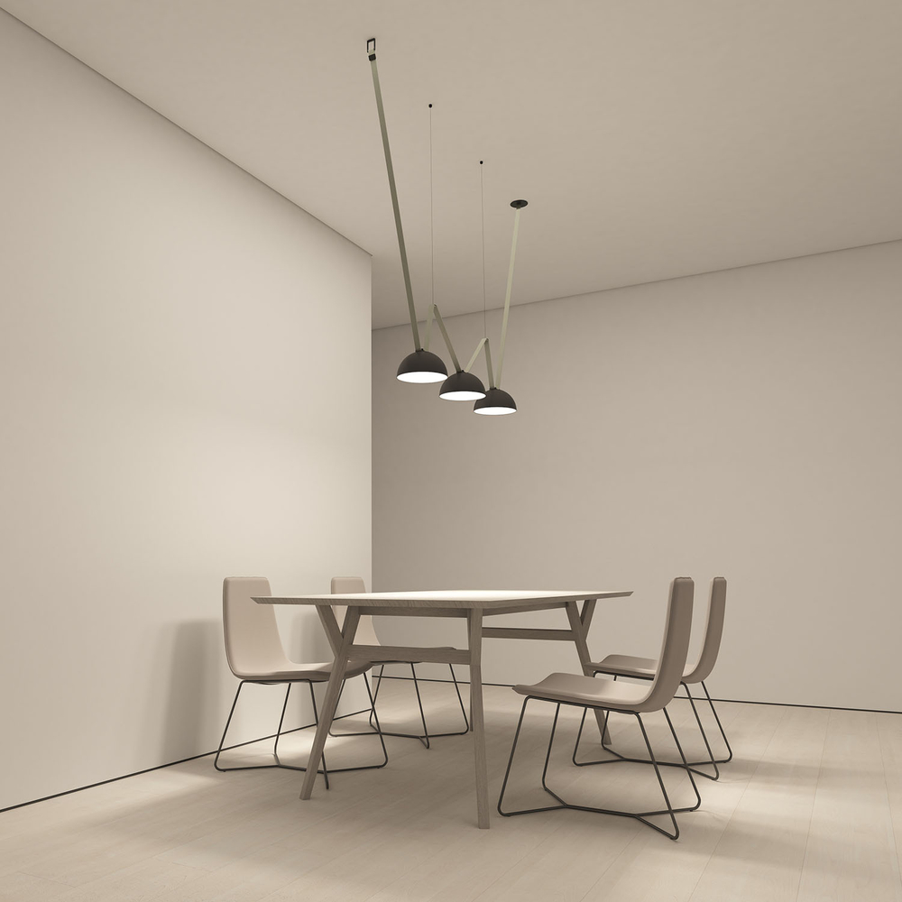 DK5560-BK Cветильник для трека-ремня Belty, серия Flow со светодиодом, D220*H117мм, 48V DC, 24W, RA90, 120°, 4000K, IP20, черный, алюминий