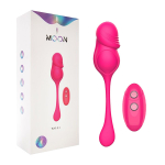 Розовое фаллическое виброяйцо 19,4см с пультом ДУ I-Moon MY-316-RCT