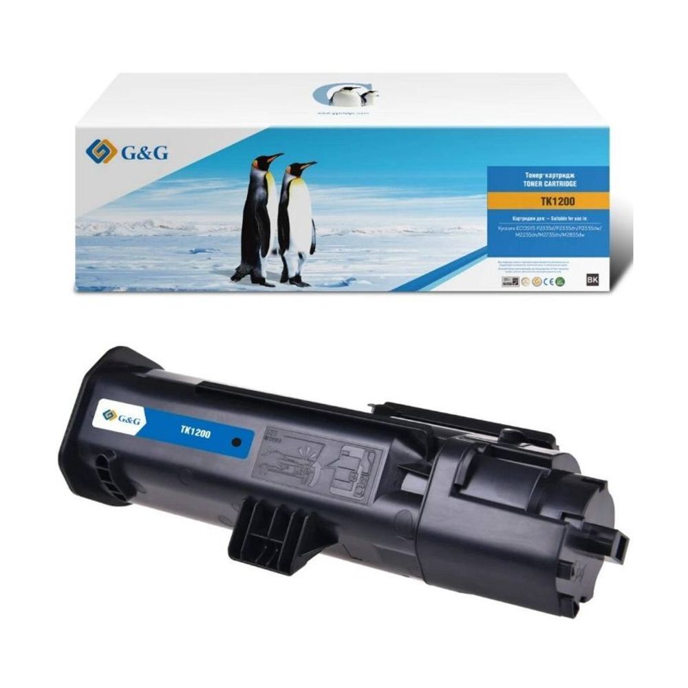 Тонер-картридж G&amp;G, аналог Kyocera TK-1200 для M2235/M2735/P2335 (3K)