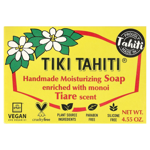Monoi Tiare Tahiti, Увлажняющее мыло ручной работы, тиаре, 130 г (4,55 унции)