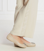 Кожаные балетки minnie travel ballet pave TORY BURCH - бежевый(155637)