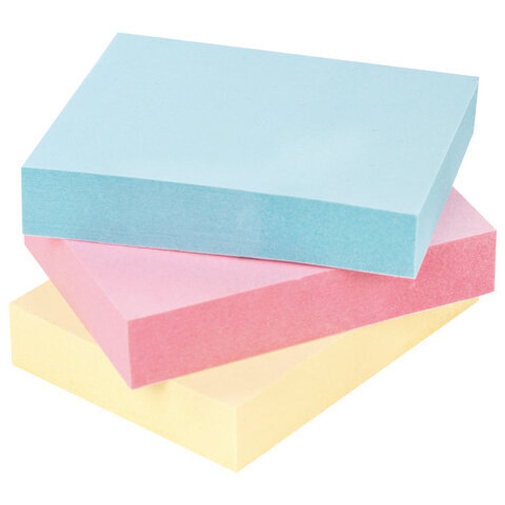 Блоки самоклеящиеся (стикеры) STAFF STANDARD, 38х51 мм, 3 цвета, 100 листов, НАБОР 12 штук, 116587