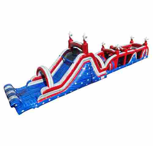 Коммерческая надувная полоса препятствий «Галактика», 15×3×4 м