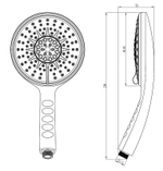 Душевая лейка LEMARK LM0814C 6-функциональная