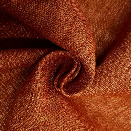 Блэкаут лен для штор терракотовый оптом. Ш-280 см. 02