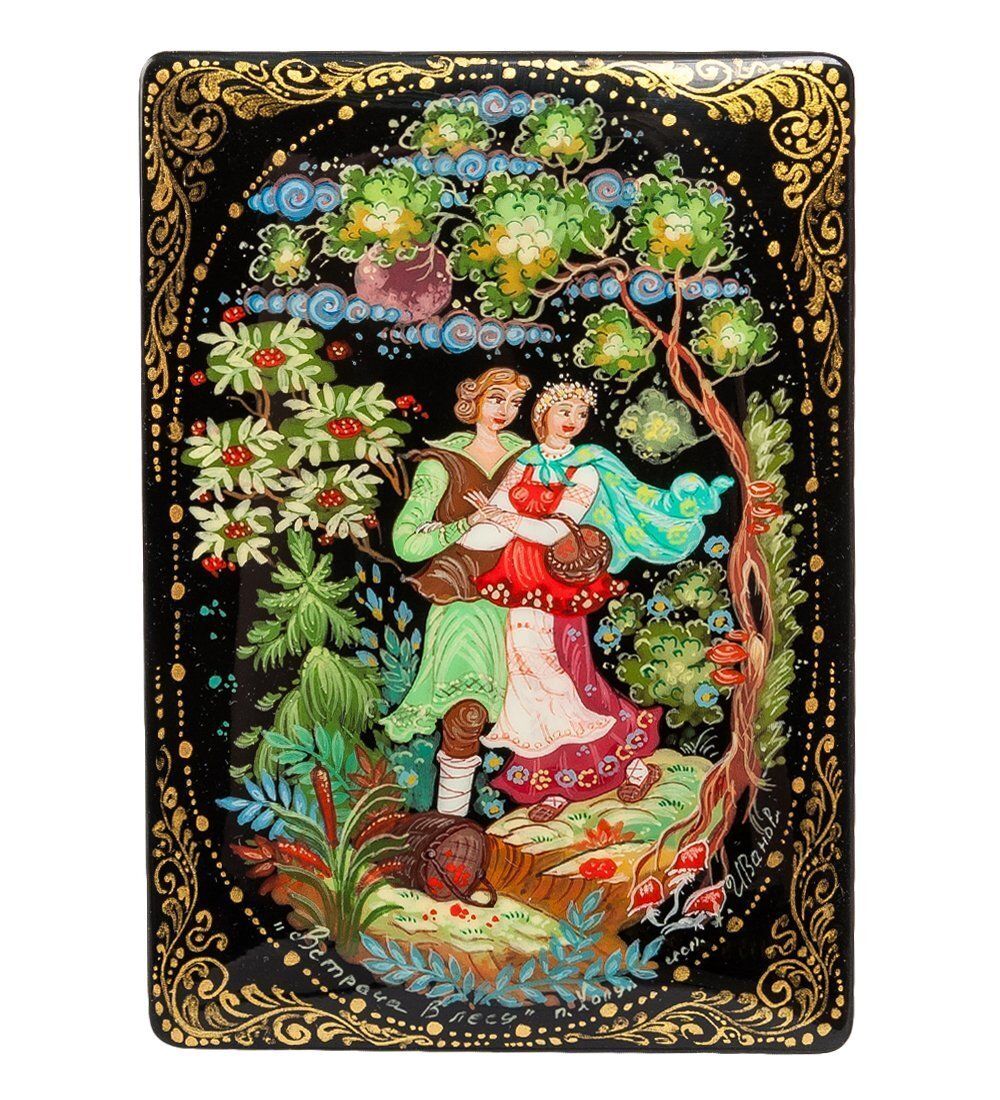 ШК-75/ 3 Шкатулка «Встреча в лесу» исп. Иванов