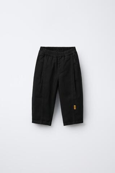 ZARA БРЮКИ BALLOON, ЧЕРНЫЙ